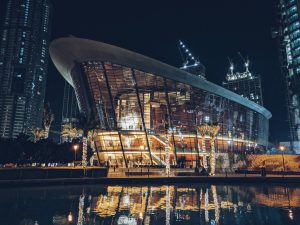 Dubai Opera house at night